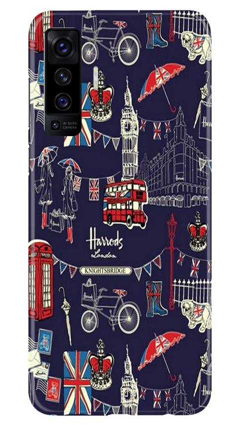 Love London Mobile Back Case for Vivo X50 (Design - 75) Love London Case for Vivo X50