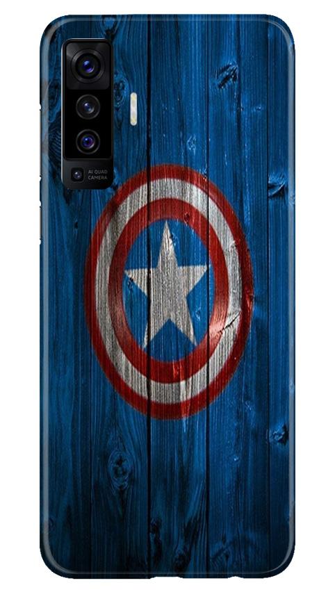 Captain America Superhero Mobile Back Case for Vivo X50 (Design - 118) Captain America Superhero Case for Vivo X50 (Design - 118)