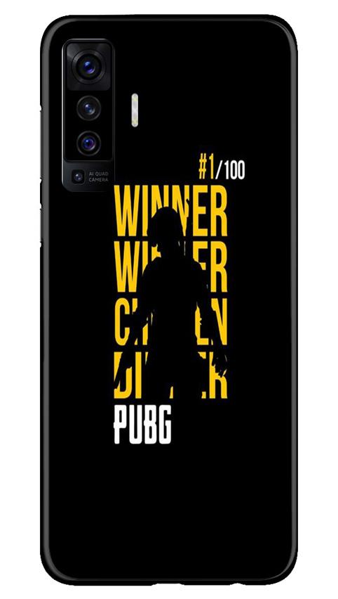 Pubg Winner Winner Mobile Back Case for Vivo X50 (Design - 177) Pubg Winner Winner Case for Vivo X50 (Design - 177)