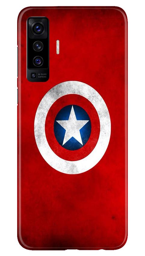 Captain America Mobile Back Case for Vivo X50 (Design - 249) Captain America Case for Vivo X50 (Design No. 249)
