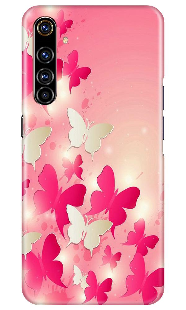 White Pick Butterflies Mobile Back Case for Realme X50 Pro (Design - 28) White Pick Butterflies Case for Realme X50 Pro