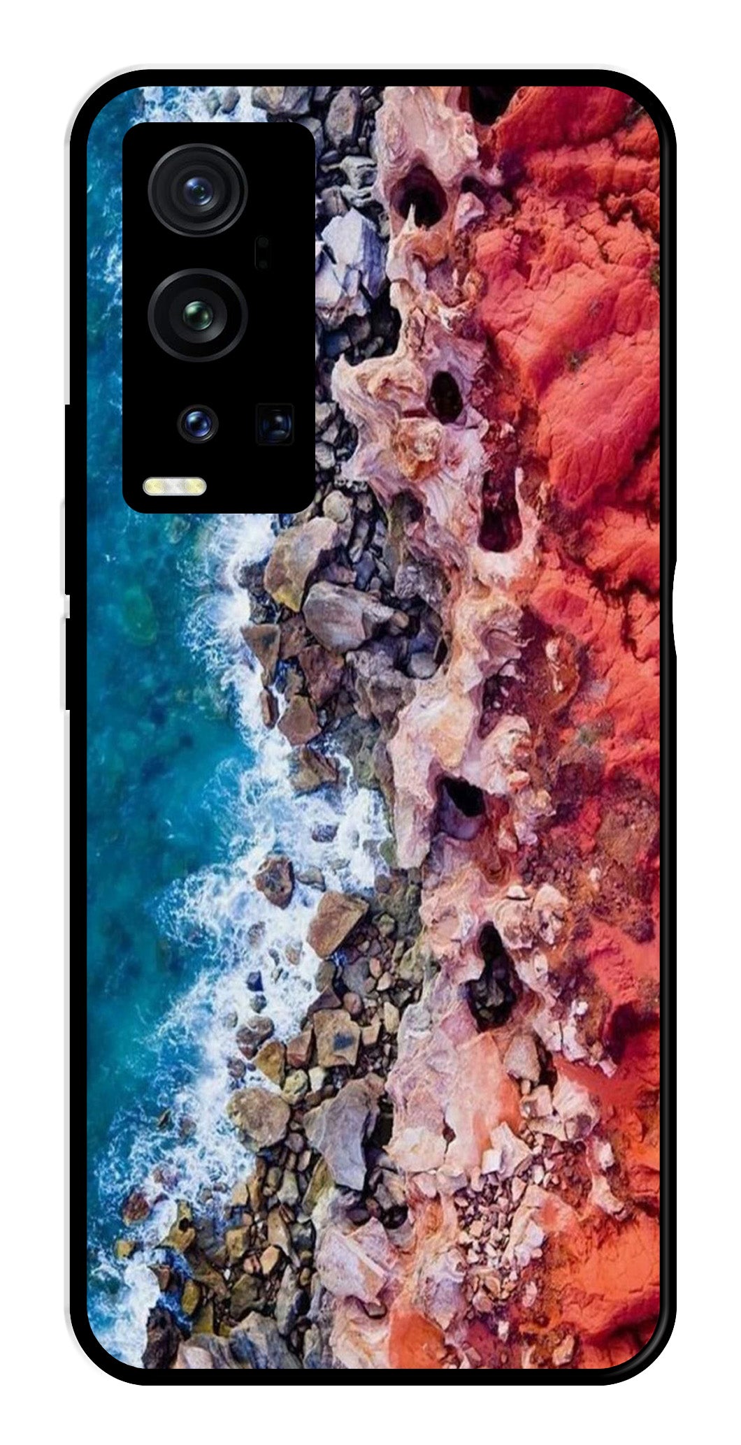 Sea Shore Metal Mobile Case for Vivo X60 Pro Plus Sea Shore Metal Mobile Case for Vivo X60 Pro Plus (Design No -18)