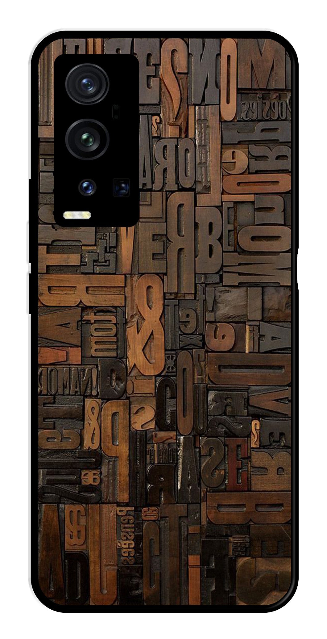 Alphabets Metal Mobile Case for Vivo X60 Pro Plus Alphabets Metal Mobile Case for Vivo X60 Pro Plus (Design No -32)