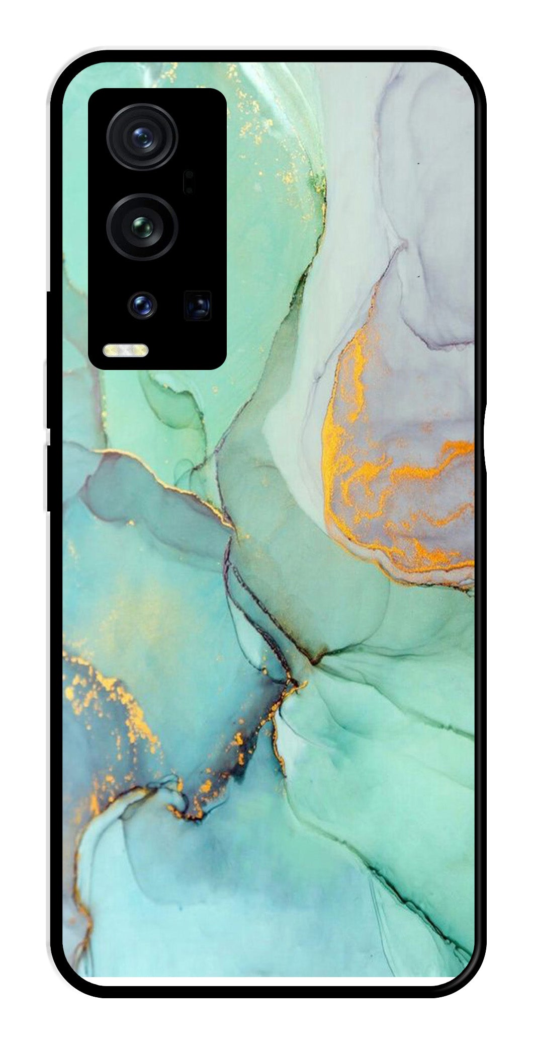 Marble Design Metal Mobile Case for Vivo X60 Pro Plus Marble Design Metal Mobile Case for Vivo X60 Pro Plus (Design No -46)