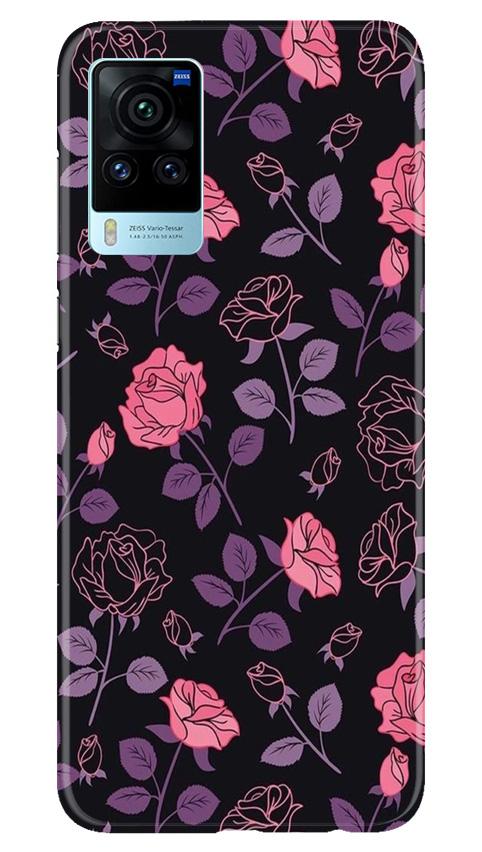 Rose Pattern Mobile Back Case for Vivo X60 Pro (Design - 2) Rose Pattern Case for Vivo X60 Pro