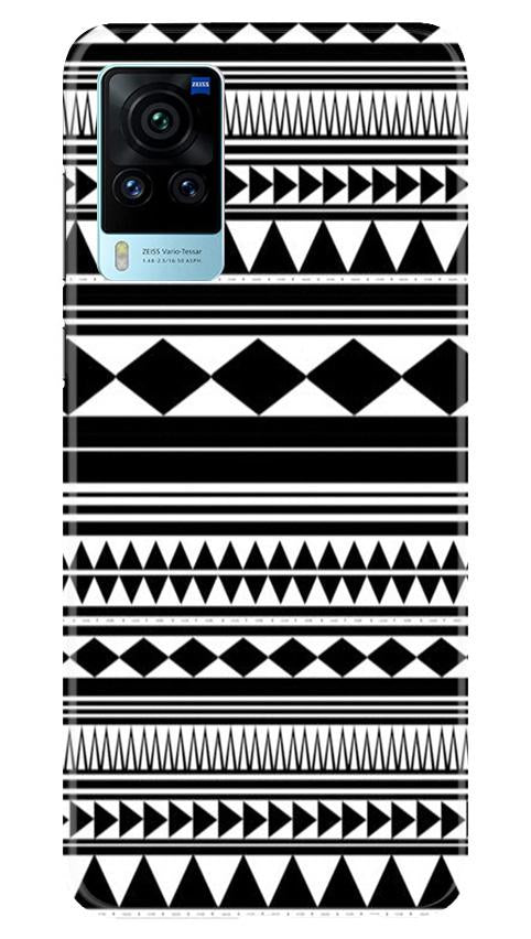 Black white Pattern Mobile Back Case for Vivo X60 Pro (Design - 5) Black white Pattern Case for Vivo X60 Pro