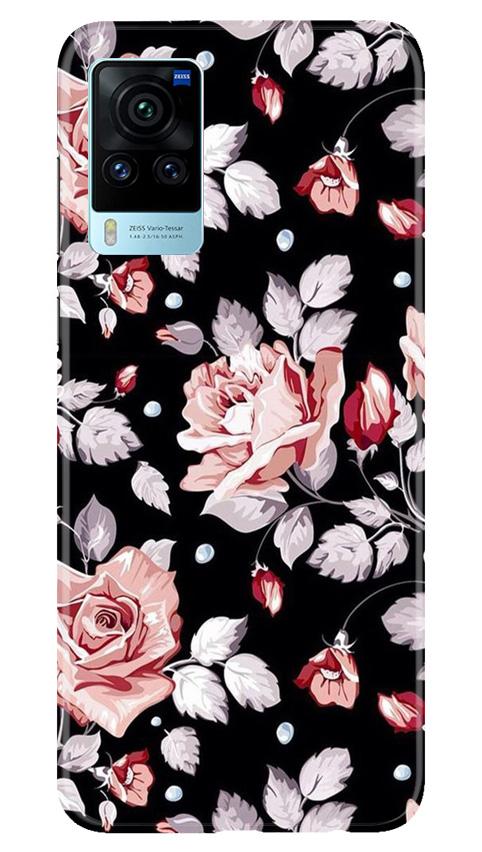 Pink rose Mobile Back Case for Vivo X60 Pro (Design - 12) Pink rose Case for Vivo X60 Pro