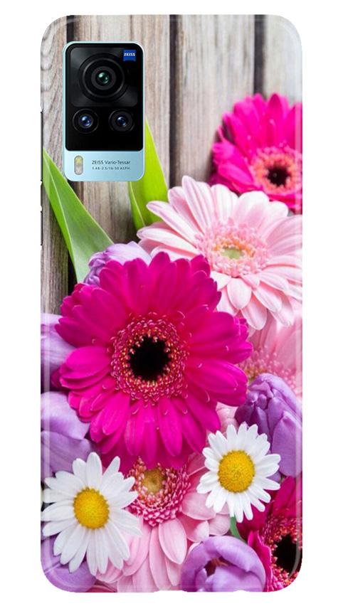 Coloful Daisy2 Mobile Back Case for Vivo X60 Pro (Design - 76) Coloful Daisy2 Case for Vivo X60 Pro