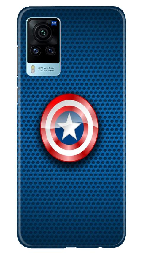 Captain America Shield Mobile Back Case for Vivo X60 Pro (Design - 253) Captain America Shield Case for Vivo X60 Pro (Design No. 253)