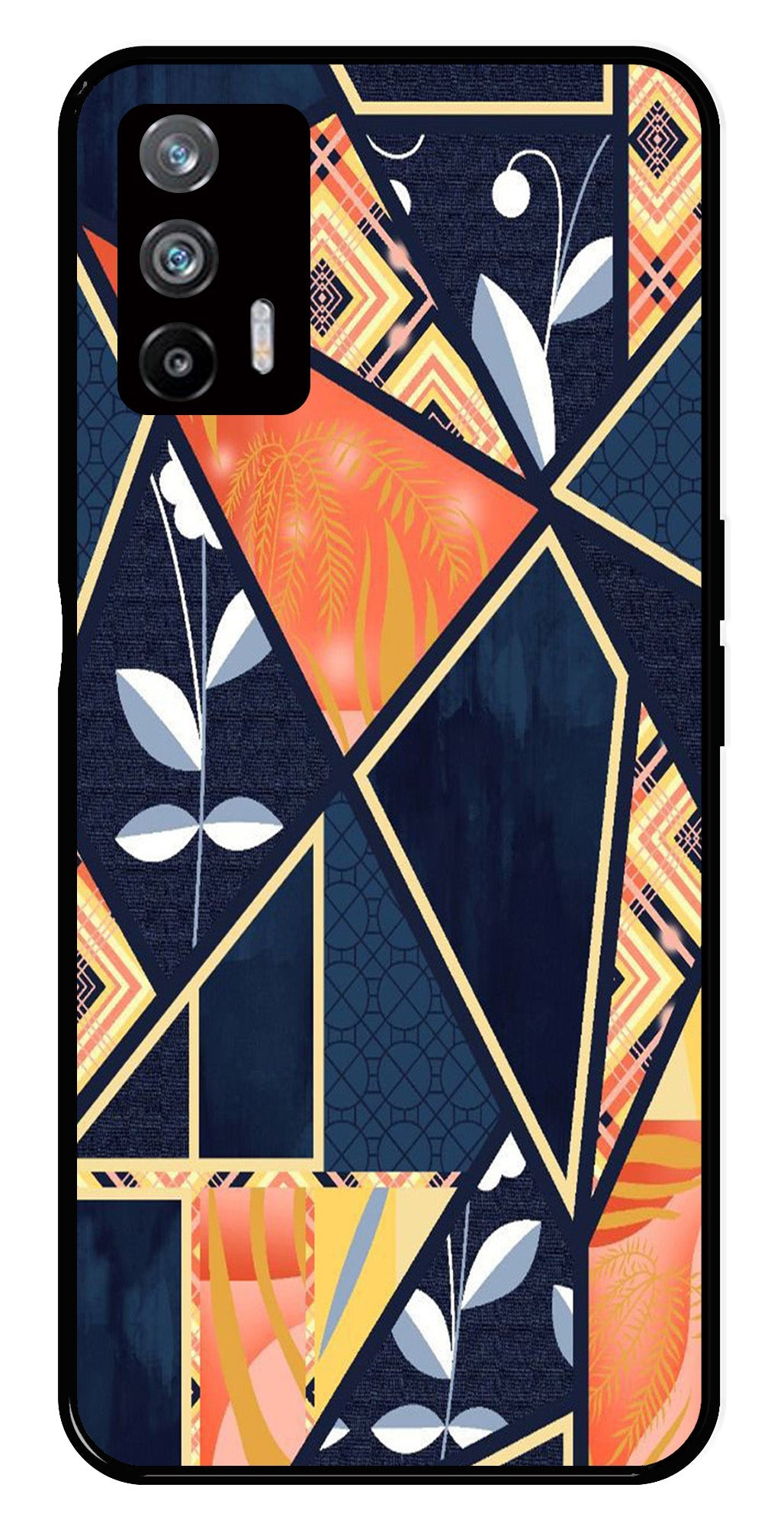 Marble Design Metal Mobile Case for Realme X7 Max 5G Marble Design Metal Mobile Case for Realme X7 Max 5G (Design No -07)