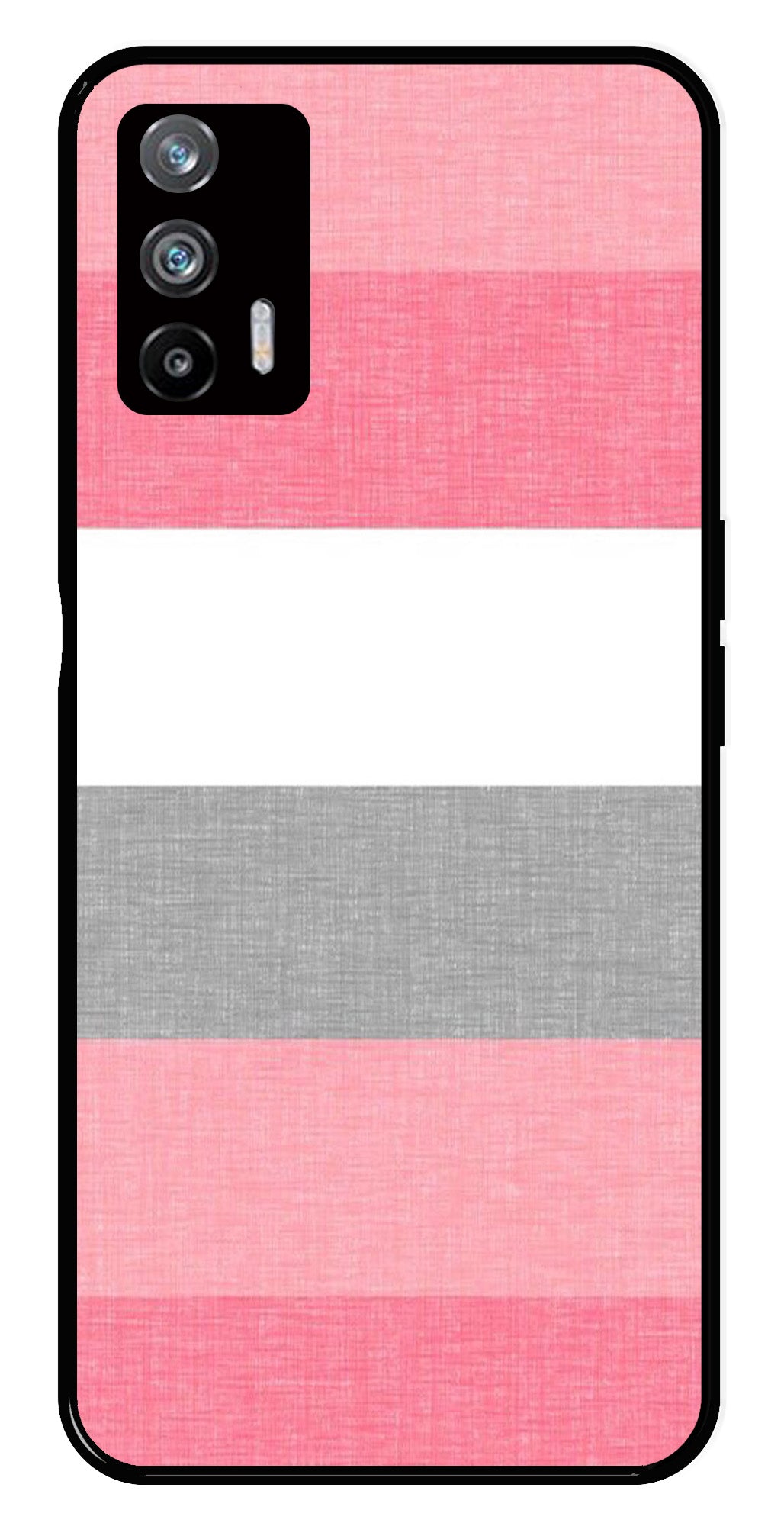 Pink Pattern Metal Mobile Case for Realme X7 Max 5G Pink Pattern Metal Mobile Case for Realme X7 Max 5G (Design No -23)