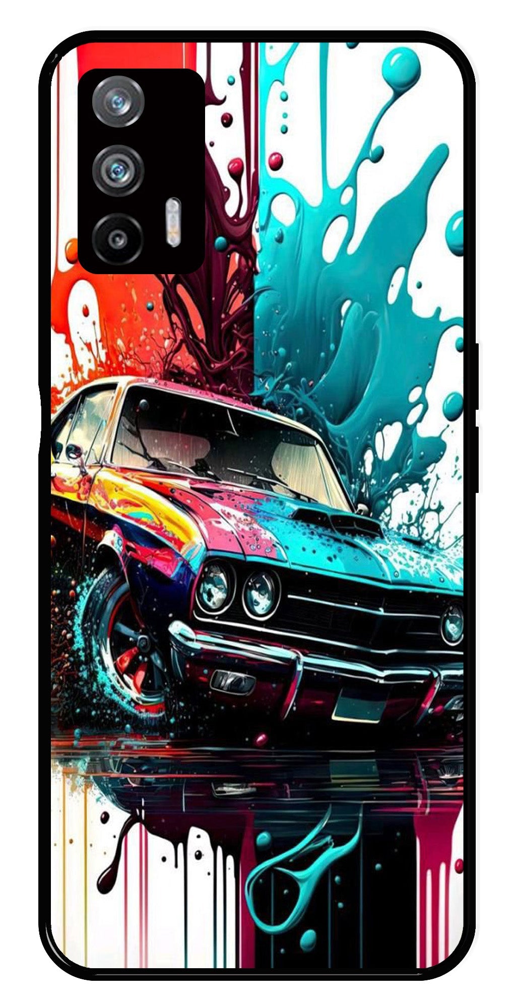Vintage Car Metal Mobile Case for Realme X7 Max 5G Vintage Car Metal Mobile Case for Realme X7 Max 5G (Design No -29)