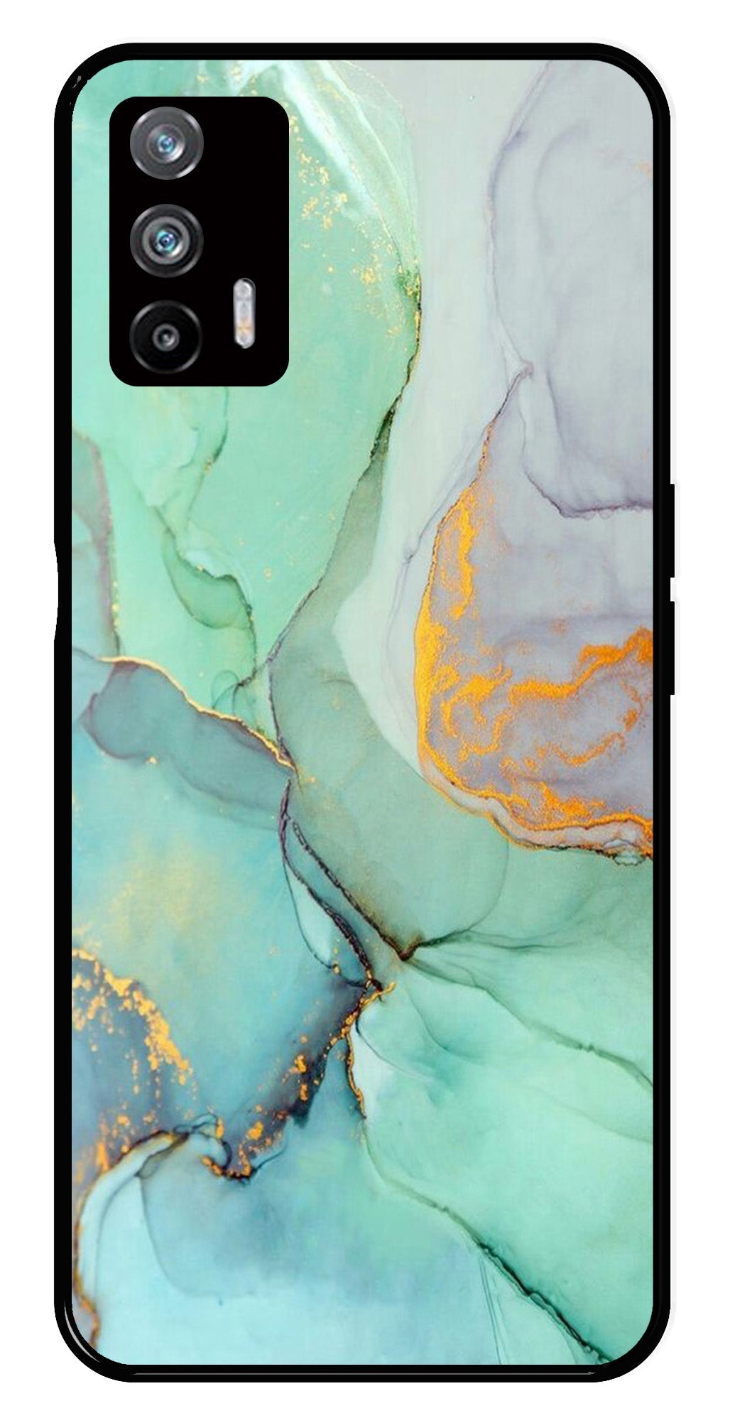 Marble Design Metal Mobile Case for Realme X7 Max 5G Marble Design Metal Mobile Case for Realme X7 Max 5G (Design No -46)