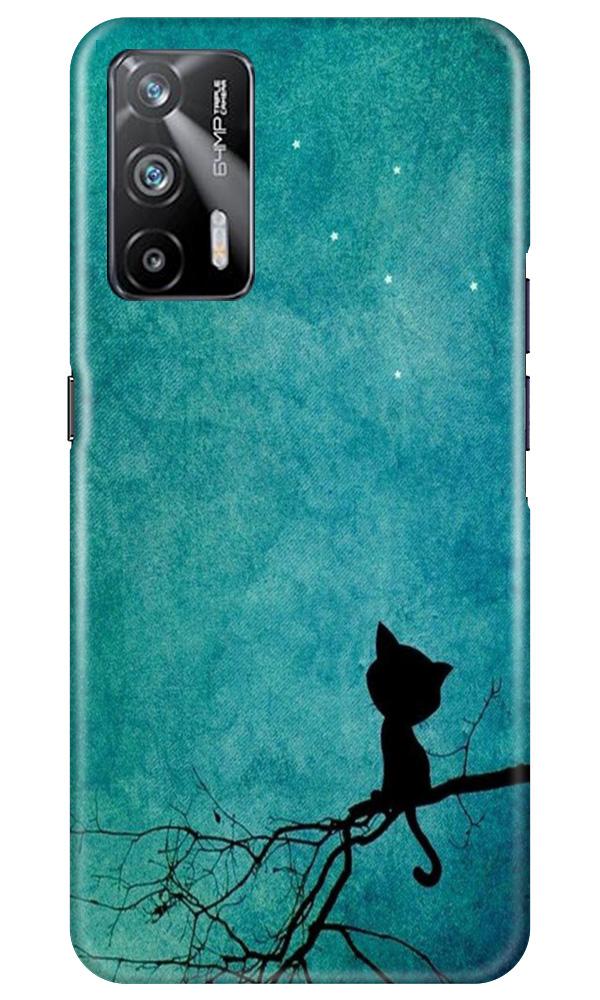 Moon cat Mobile Back Case for Realme X7 Max 5G (Design - 70) Moon cat Case for Realme X7 Max 5G