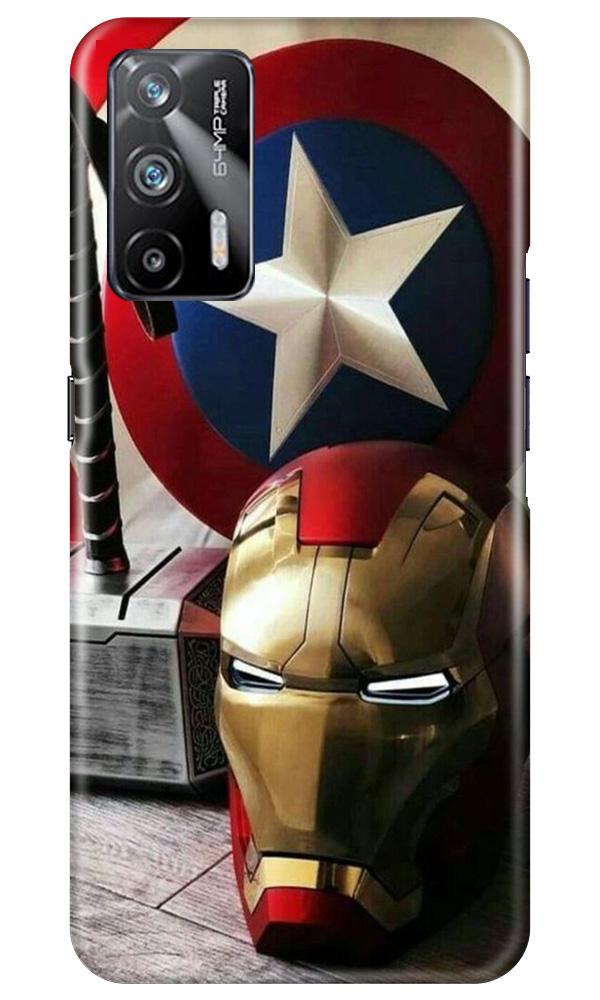 Ironman Captain America Mobile Back Case for Realme X7 Max 5G (Design - 254) Ironman Captain America Case for Realme X7 Max 5G (Design No. 254)