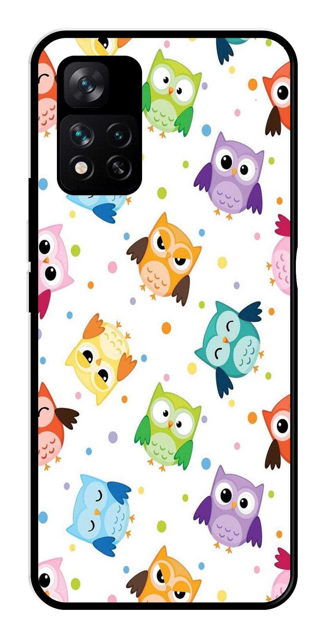Owls Pattern Metal Mobile Case for Xiaomi 11i 5G Owls Pattern Metal Mobile Case for Xiaomi 11i 5G (Design No -20)