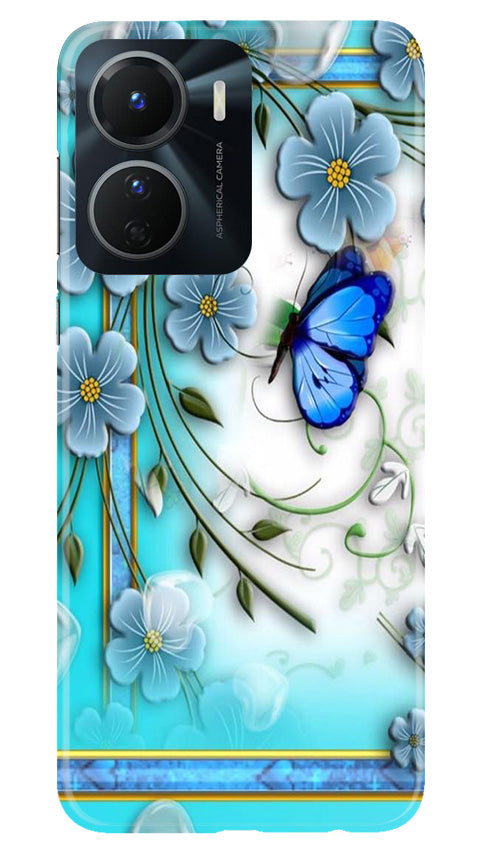 Blue Butterfly Mobile Back Case for Vivo Y56 5G (Design - 21) Blue Butterfly Case for Vivo Y56 5G