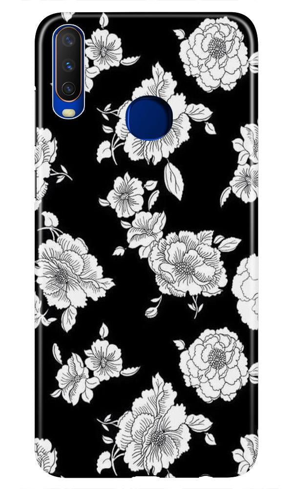 White flowers Black Background Case for Vivo Z1 Pro White flowers Black Background Case for Vivo Z1 Pro