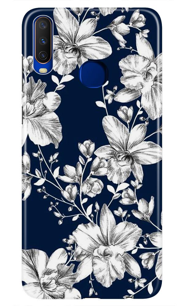 White flowers Blue Background Case for Vivo Z1 Pro White flowers Blue Background Case for Vivo Z1 Pro