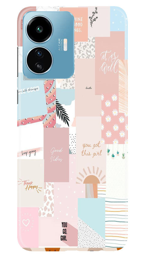 Shinny Blue Background Mobile Back Case for iQOO Z6 Lite 5G (Design - 32) Shinny Blue Background Case for iQOO Z6 Lite 5G