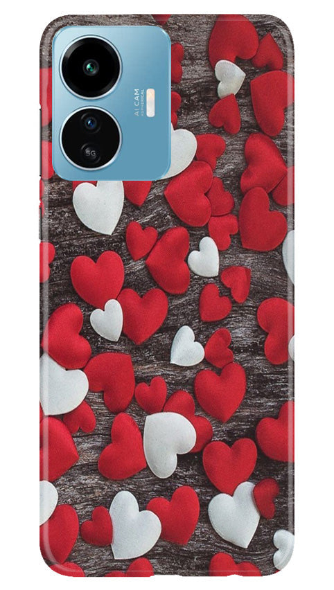 Red White Hearts Mobile Back Case for iQOO Z6 Lite 5G (Design - 105) Red White Hearts Case for iQOO Z6 Lite 5G (Design - 105)