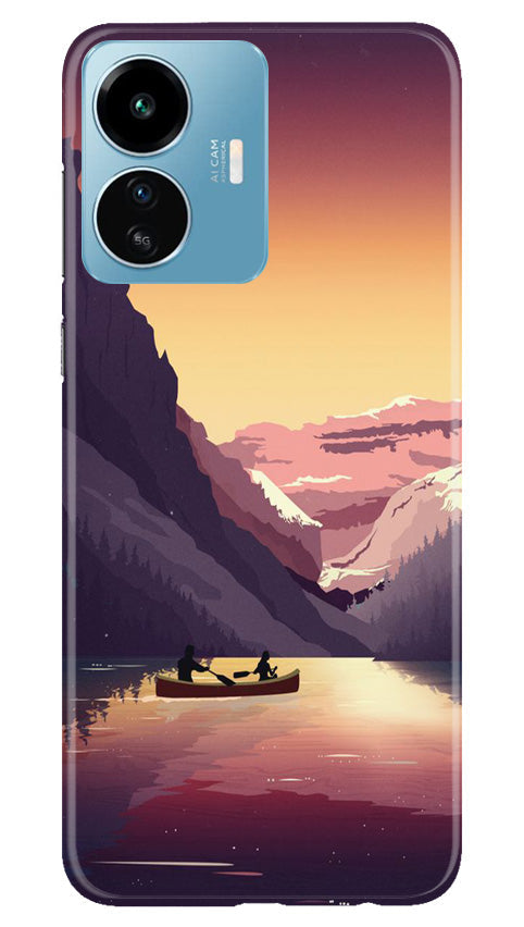 Mountains Boat Mobile Back Case for iQOO Z6 Lite 5G (Design - 150) Mountains Boat Case for iQOO Z6 Lite 5G (Design - 150)