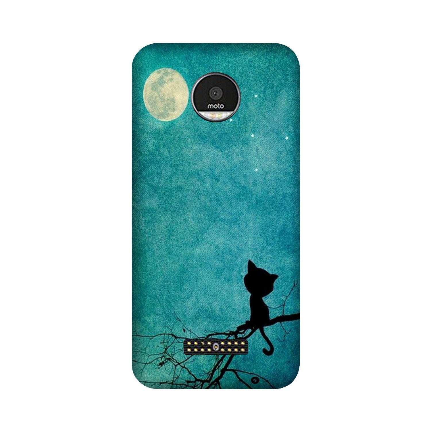 Moon cat Case for Moto Z2 Play Moon cat Case for Moto Z2 Play