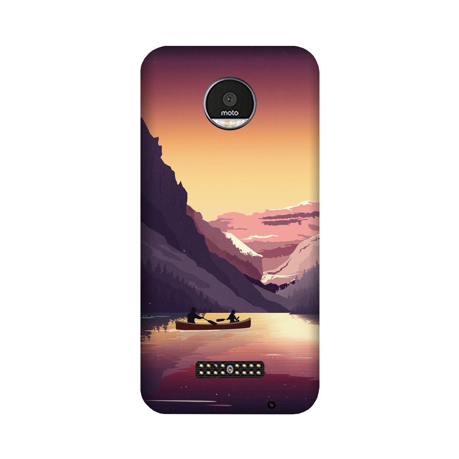 Mountains Boat Case for Moto Z3 Play (Design - 181) Mountains Boat Case for Moto Z3 Play (Design - 181)