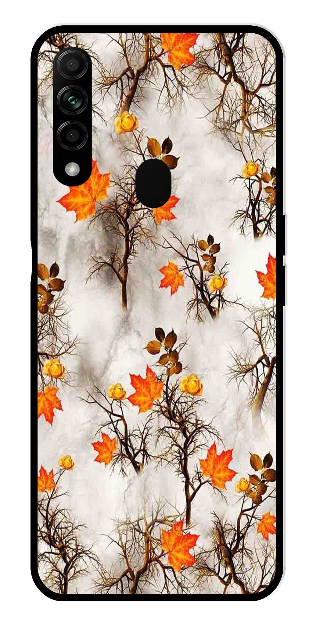 Autumn leaves Metal Mobile Case for Oppo A31 (Design No -55)