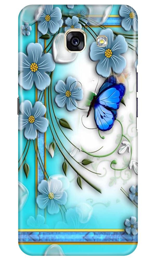 Blue Butterfly Mobile Back Case for Samsung A5 2017 (Design - 21) Blue Butterfly Case for Samsung A5 2017