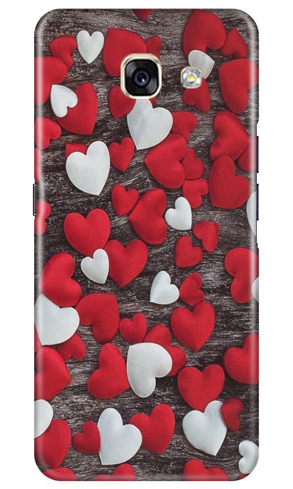 Red White Hearts Mobile Back Case for Samsung A5 2017 (Design - 105) Red White Hearts Case for Samsung A5 2017 (Design - 105)