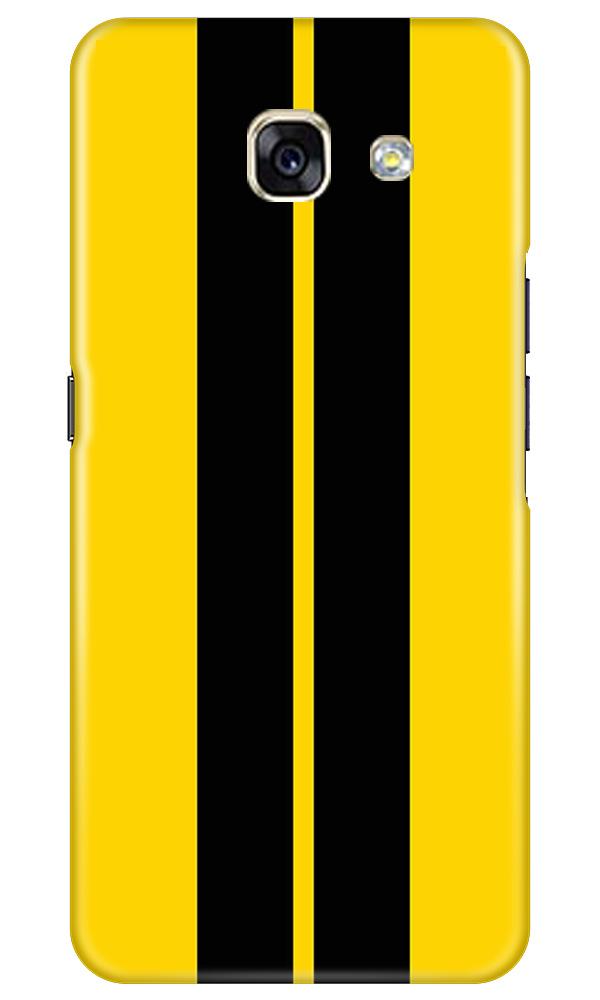 Black Yellow Pattern Mobile Back Case for Samsung A5 2017 (Design - 377)