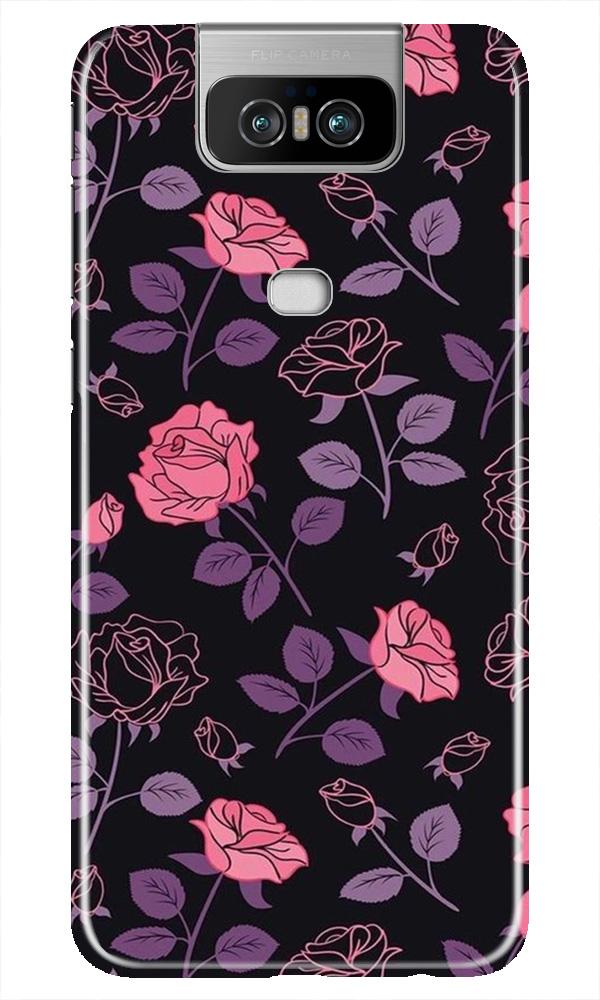 Rose Pattern Mobile Back Case for Asus Zenfone 6z (Design - 2) Rose Pattern Case for Asus Zenfone 6z