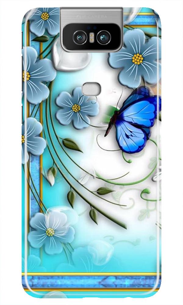 Blue Butterfly Mobile Back Case for Asus Zenfone 6z (Design - 21) Blue Butterfly Case for Asus Zenfone 6z