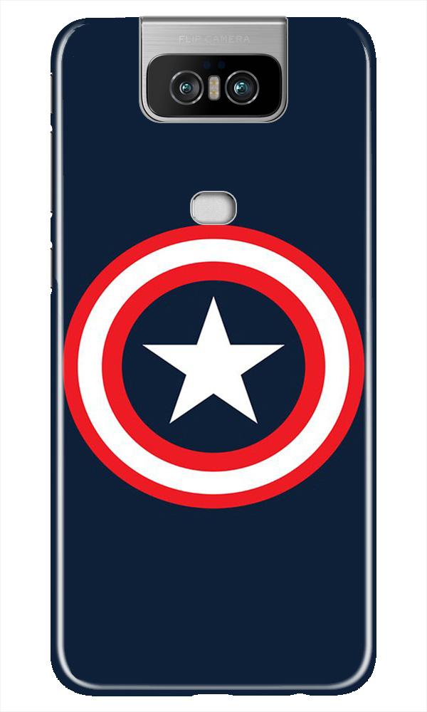 Captain America Mobile Back Case for Asus Zenfone 6z (Design - 42) Captain America Case for Asus Zenfone 6z