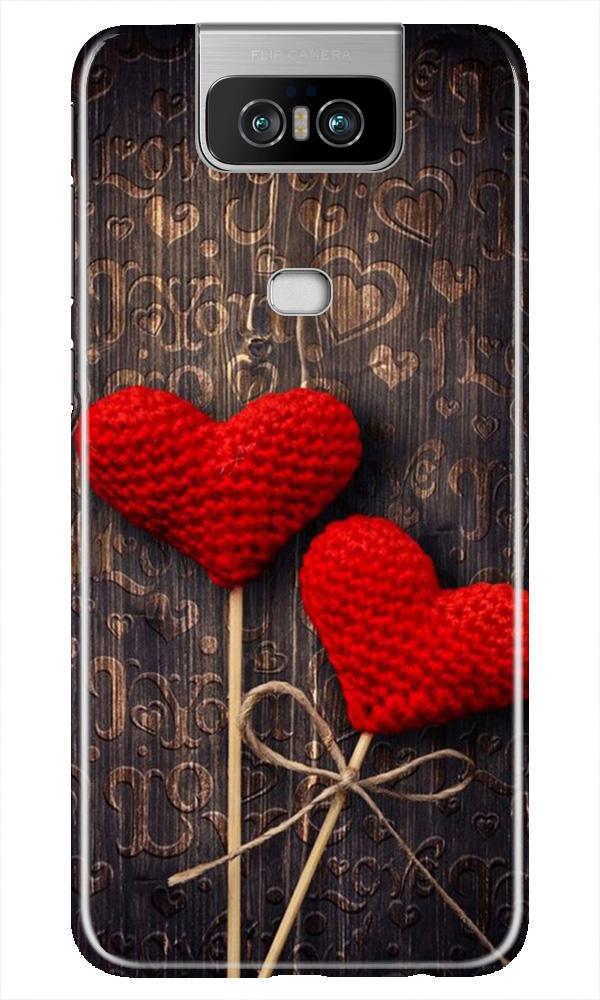Red Hearts Mobile Back Case for Asus Zenfone 6z (Design - 80) Red Hearts Case for Asus Zenfone 6z