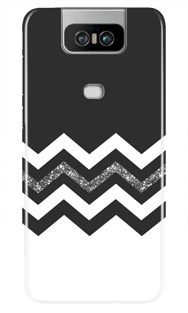 Black white Pattern2Mobile Back Case for Asus Zenfone 6z (Design - 83) Black white Pattern2Case for Asus Zenfone 6z