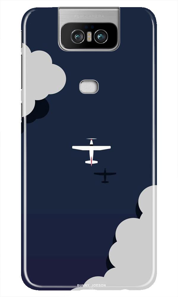 Clouds Plane Mobile Back Case for Asus Zenfone 6z (Design - 196) Clouds Plane Case for Asus Zenfone 6z (Design - 196)