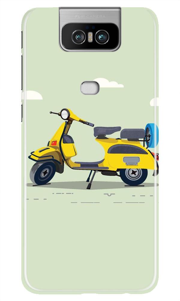 Vintage Scooter Mobile Back Case for Asus Zenfone 6z (Design - 260) Vintage Scooter Case for Asus Zenfone 6z (Design No. 260)