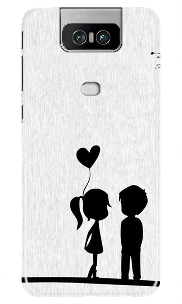 Cute Kid Couple Mobile Back Case for Asus Zenfone 6z (Design - 283) Cute Kid Couple Case for Asus Zenfone 6z (Design No. 283)