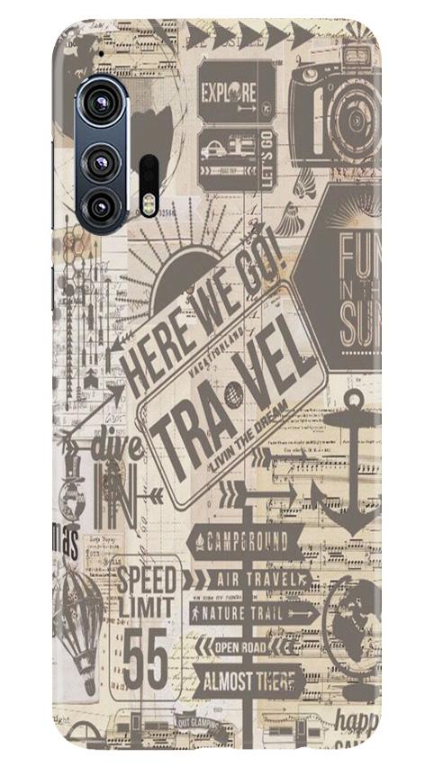Travel Mobile Back Case for Moto Edge Plus (Design - 104) Travel Case for Moto Edge Plus (Design - 104)