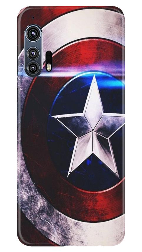 Captain America Mobile Back Case for Moto Edge Plus (Design - 249) Captain America Case for Moto Edge Plus (Design No. 249)