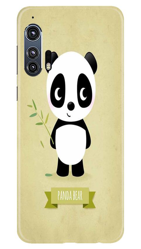 Panda Bear Mobile Back Case for Moto Edge Plus (Design - 317) Panda Bear Mobile Back Case for Moto Edge Plus (Design - 317)