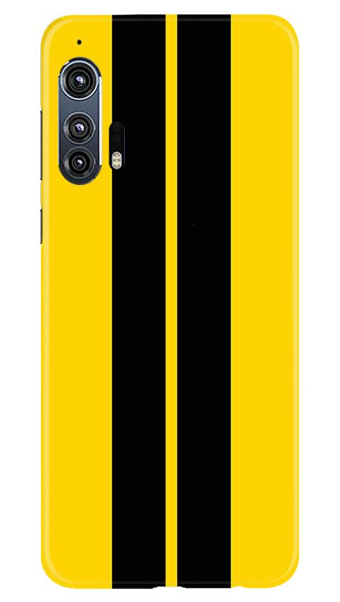 Black Yellow Pattern Mobile Back Case for Moto Edge Plus (Design - 377) Black Yellow Pattern Mobile Back Case for Moto Edge Plus (Design - 377)