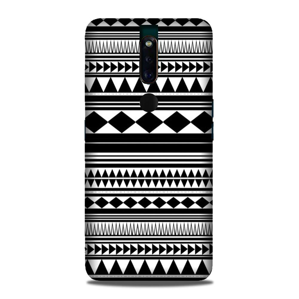 Black white Pattern Mobile Back Case for Oppo F11 Pro (Design - 5) Black white Pattern Case for Oppo F11 Pro