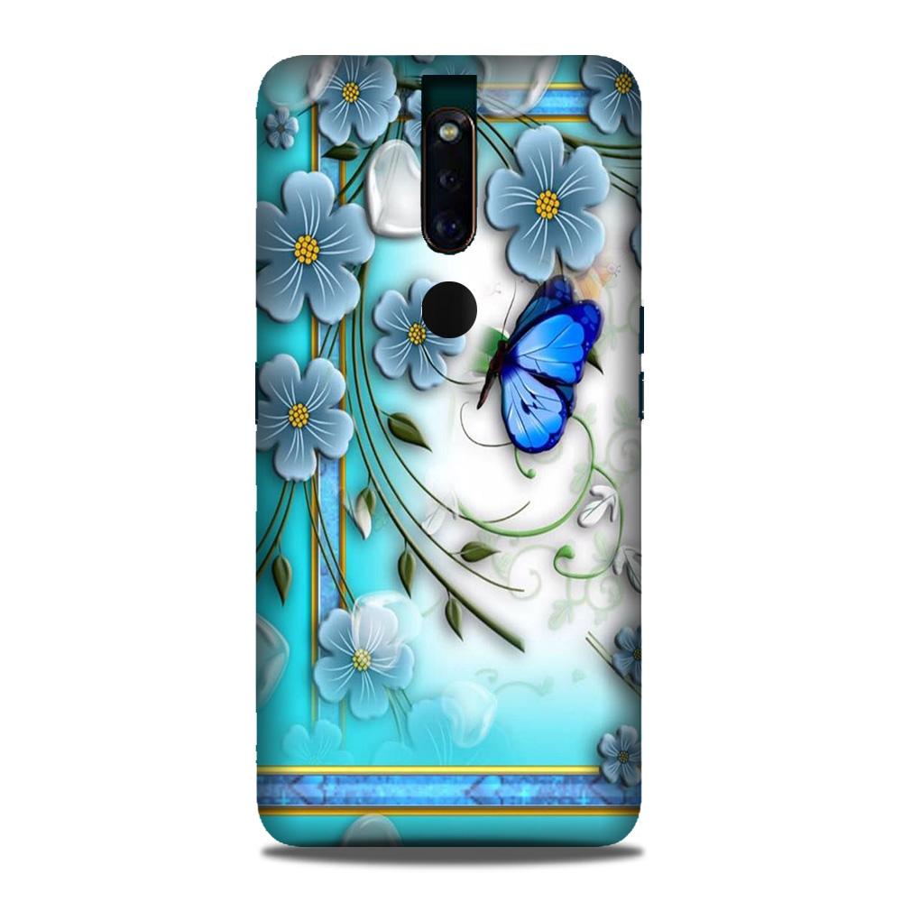 Blue Butterfly Mobile Back Case for Oppo F11 Pro (Design - 21) Blue Butterfly Case for Oppo F11 Pro