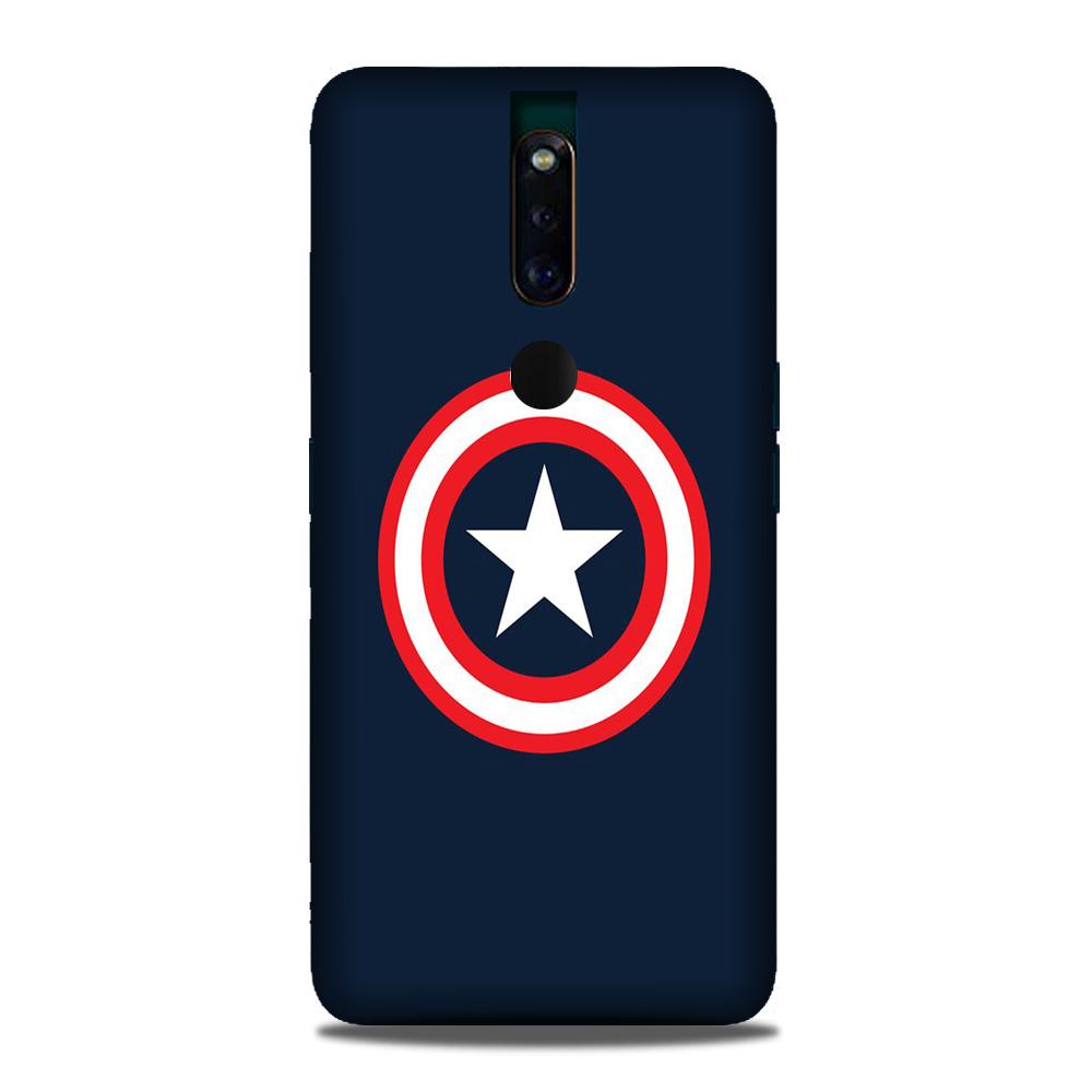 Captain America Mobile Back Case for Oppo F11 Pro (Design - 42) Captain America Case for Oppo F11 Pro