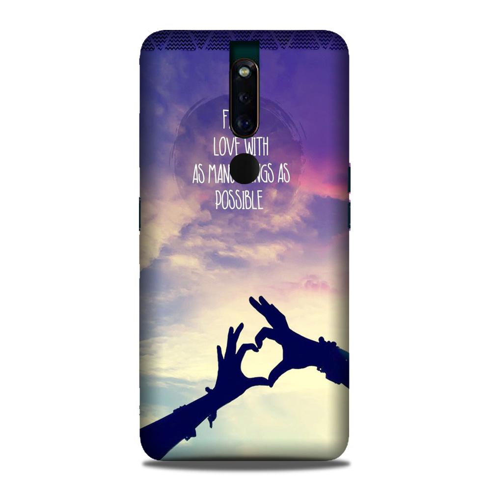 Fall in love Mobile Back Case for Oppo F11 Pro (Design - 50) Fall in love Case for Oppo F11 Pro