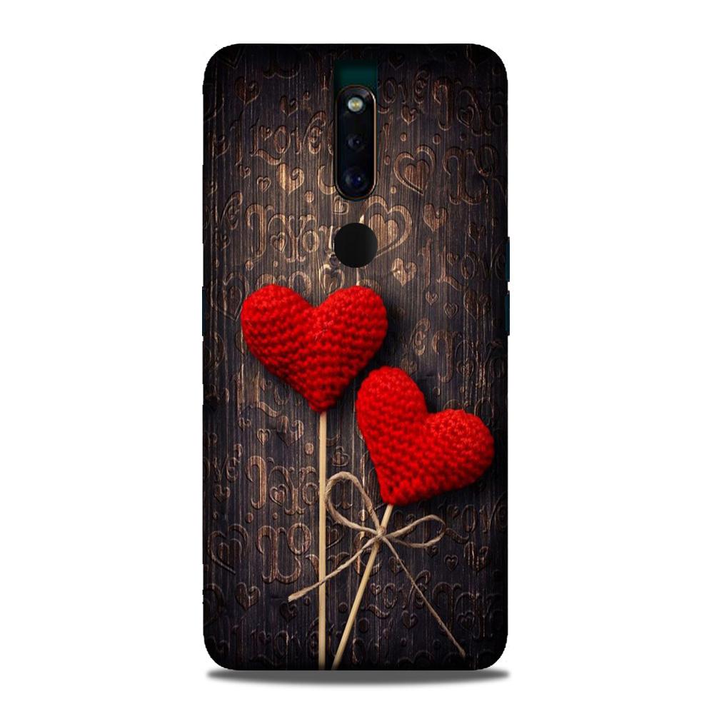 Red Hearts Mobile Back Case for Oppo F11 Pro (Design - 80) Red Hearts Case for Oppo F11 Pro