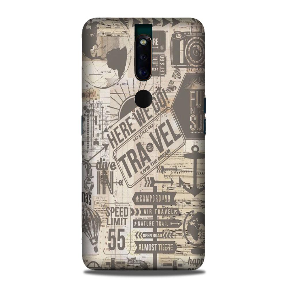 Travel Mobile Back Case for Oppo F11 Pro (Design - 104) Travel Case for Oppo F11 Pro (Design - 104)